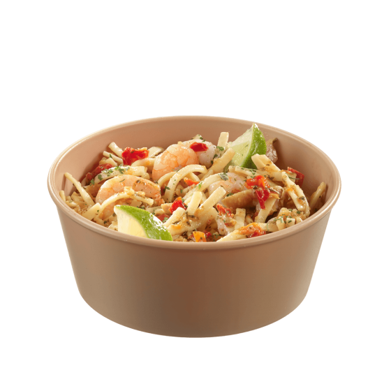 Insalatiera LOOP + coperchio in PP beige scuro 750 ml