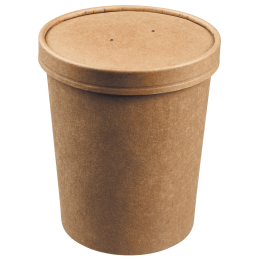 Ciotolina Ecokraft laminate con coperchio da 1.000 ml