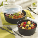 Insalatiera LOOP + coperchio in PP nero 750 ml