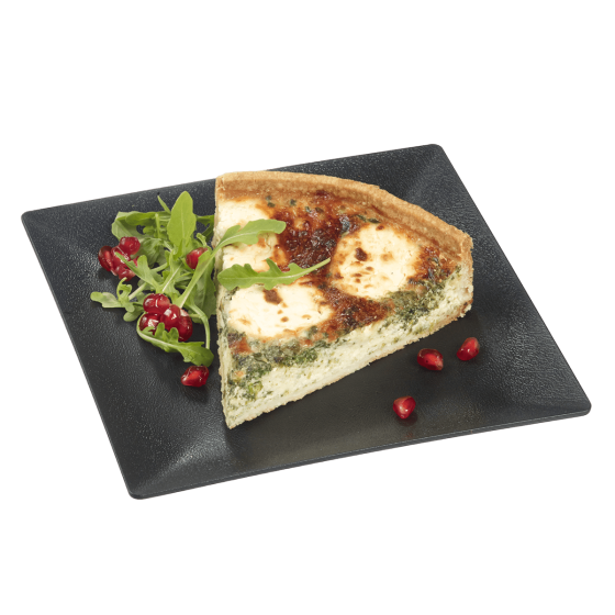 Assiette Fluid' PP noir texturé 200x200 mm