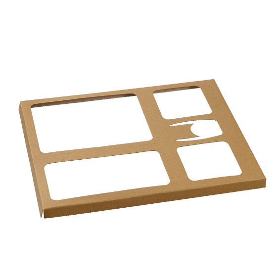 Scatola per stoviglie Kanopée Ecokraft da 366 x 295 mm