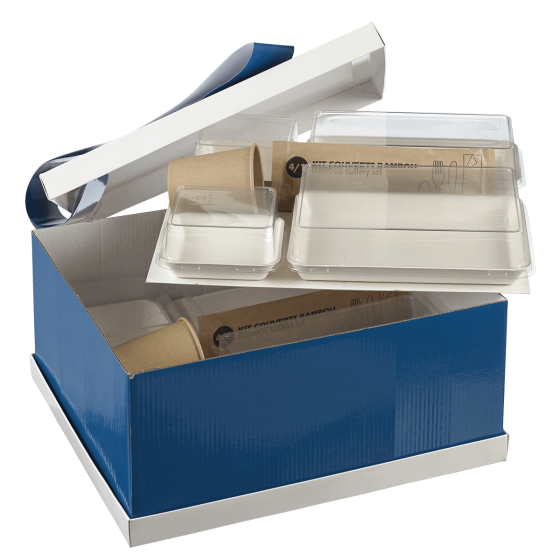 Kit vassoio Reverso doppia fascia blu