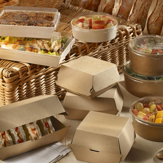 Scatola per hamburger Premium piccola da 130x130x83 mm