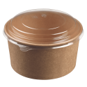 Insalatiera tonda Ecokraft con coperchio da 1.000 ml