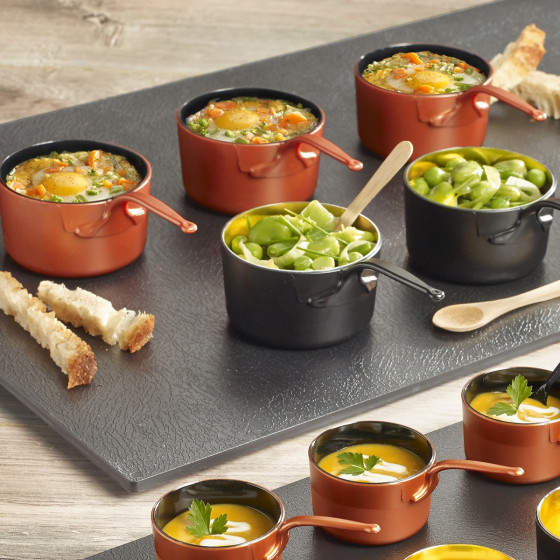 Casserole Eskoffié noire/dorée 50 ml