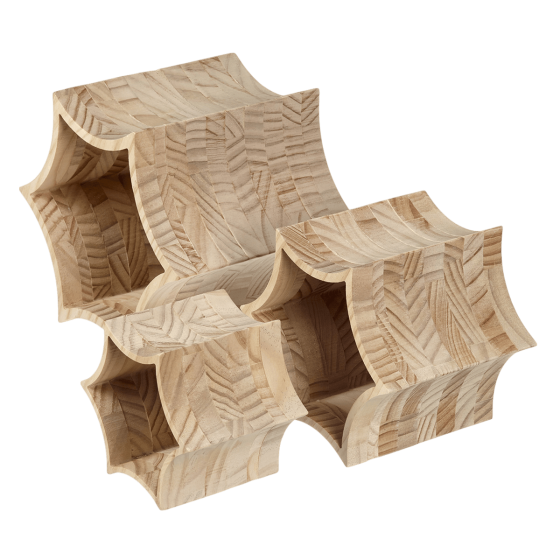 L'Étoilé supports en bois pour plateaux - Set de 3 pièces