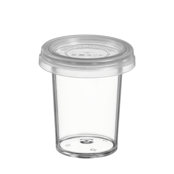 Couvercle PP pour pot Authentik en SAN 140 ml