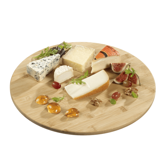 Piastra tonda di presentazione in bambù Ø340 mm