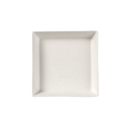 Assiette Quartz 90x90 mm pulpe de canne blanche 