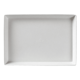 Assiette Quartz pulpe de canne blanche 185x130 mm sans PFAS