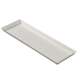 Assiette Quartz 335x110 en pulpe blanche