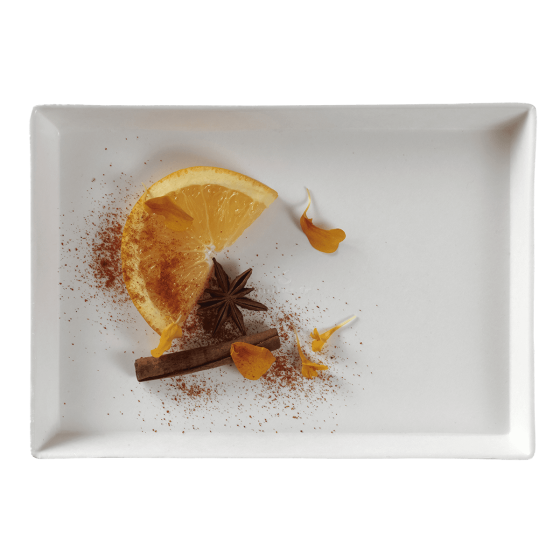 Assiette Quartz pulpe de canne blanche laminée 185x130 mm