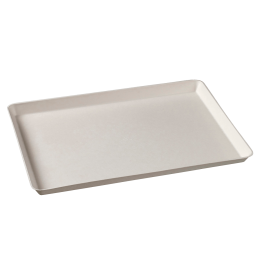 Plateau Kanopée Atlas 1/2 base pulpe de canne blanc sans PFAS